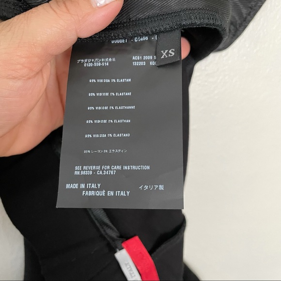 Prada black pants wide legs size XS zipper pockets - Picture 5 of 7